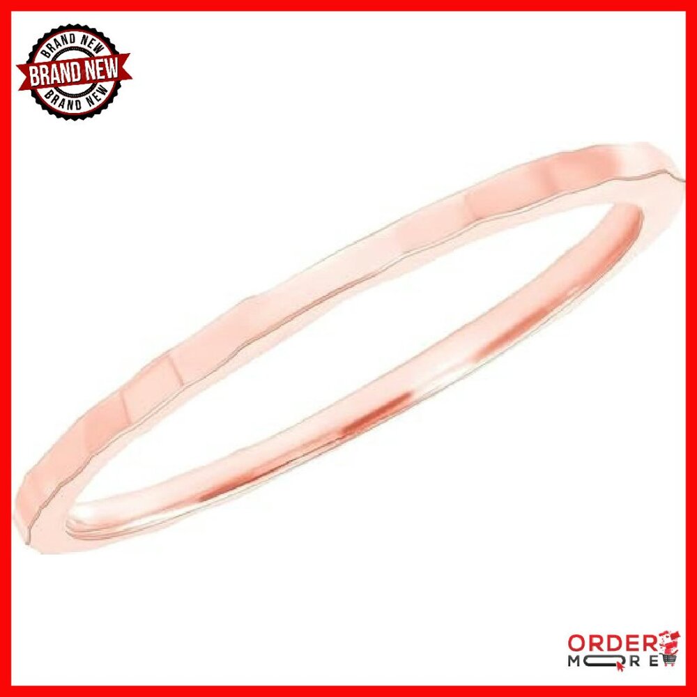 10k Solid Gold Dainty Stackable Wedding Band Ring… - image 2